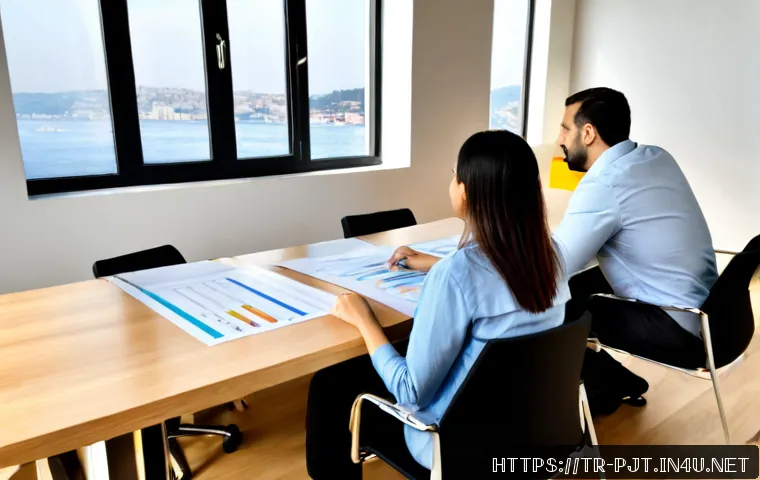 프로젝트 관리에서의 의사결정 과정 - Photorealistic project decision-making meeting in a modern Istanbul office, diverse Turkish professi...